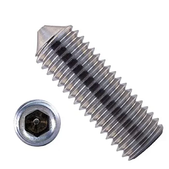 Винт установочный М5х10 DIN 914 с острым концом нержавеющая сталь А2